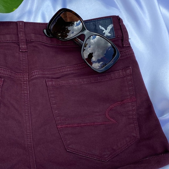 AE Wine Cut0ff Shorts - - Picture 4 of 5